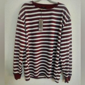 O.S.C long sleeve pullover striped  shirt size 3x